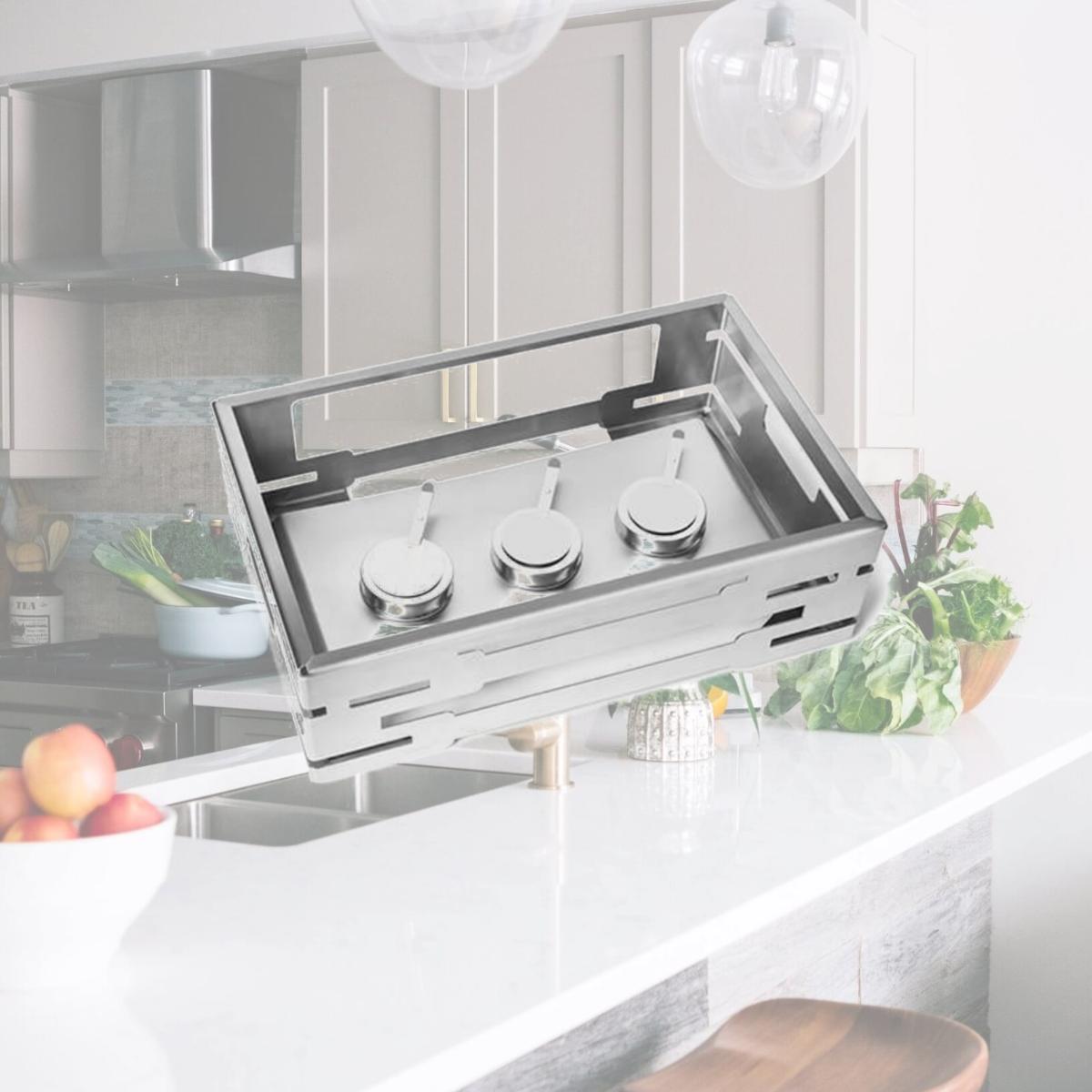 Picture of Rosseto SM229 Multi Chef 7 in. Stainless Steel Warmer with Burner Holder
