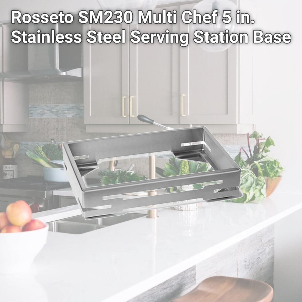 Picture of Rosseto SM230 Multi Chef 5 in. Stainless Steel Serving Station Base