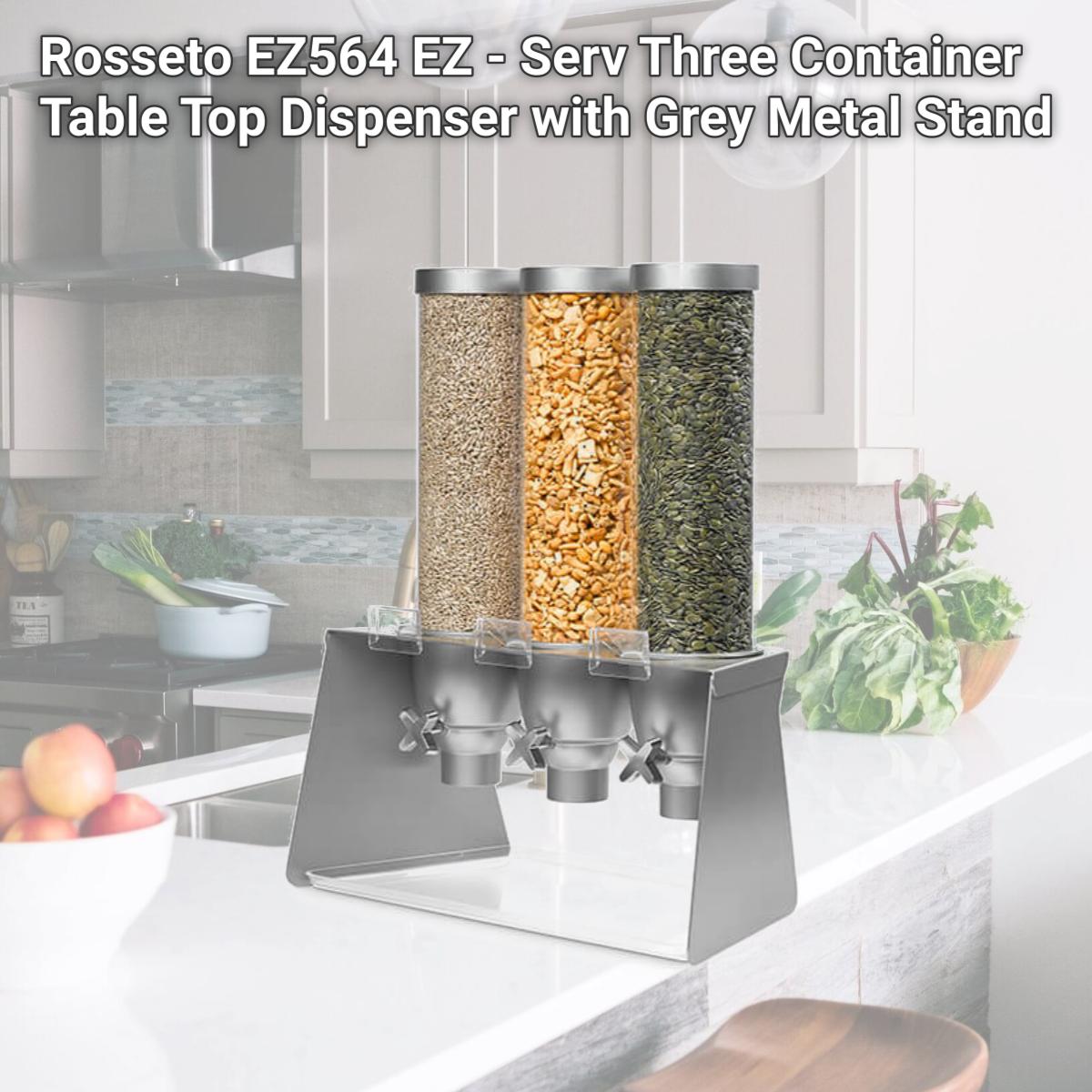Picture of Rosseto EZ564 EZ - Serv Three Container Table Top Dispenser with Grey Metal Stand