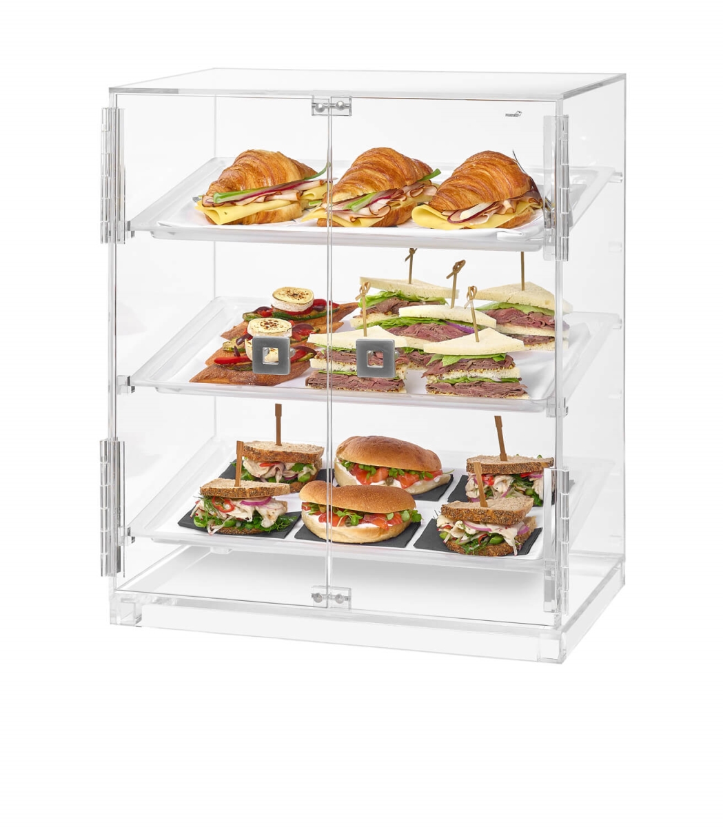 Rosseto Bd129 Small Bakery Cabinet With 3 Frosted Trays