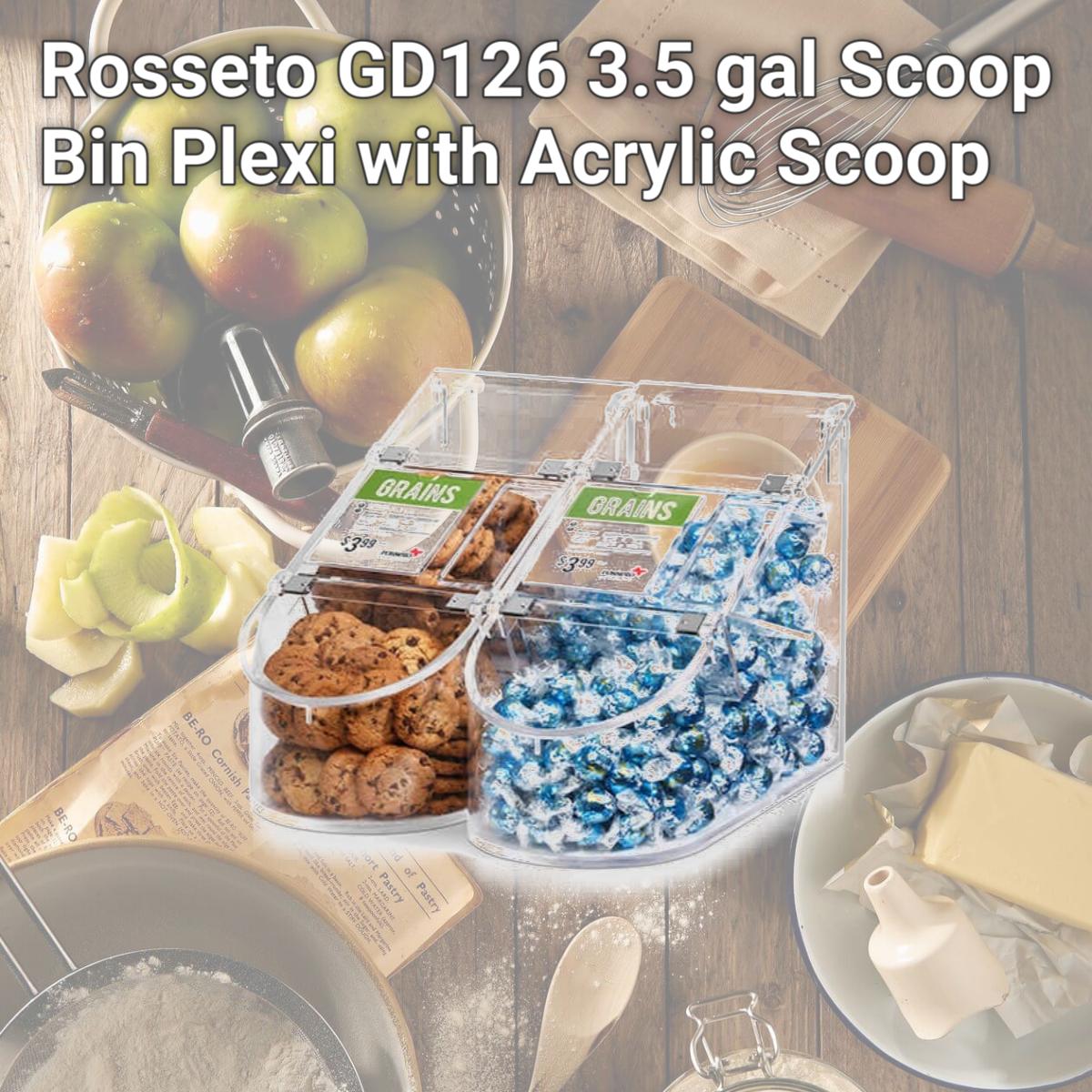 Picture of Rosseto GD126 3.5 gal Scoop Bin Plexi with Acrylic Scoop
