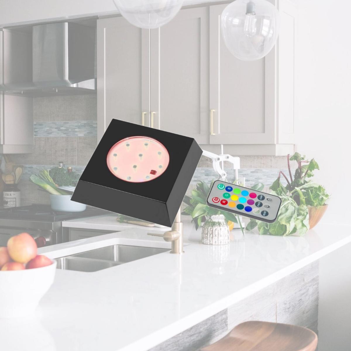Picture of Rosseto LED101 Radiance Buffet & Food Display Light Box Set Includes 1 Medium Light Plus 1 Remote Includes USB Port