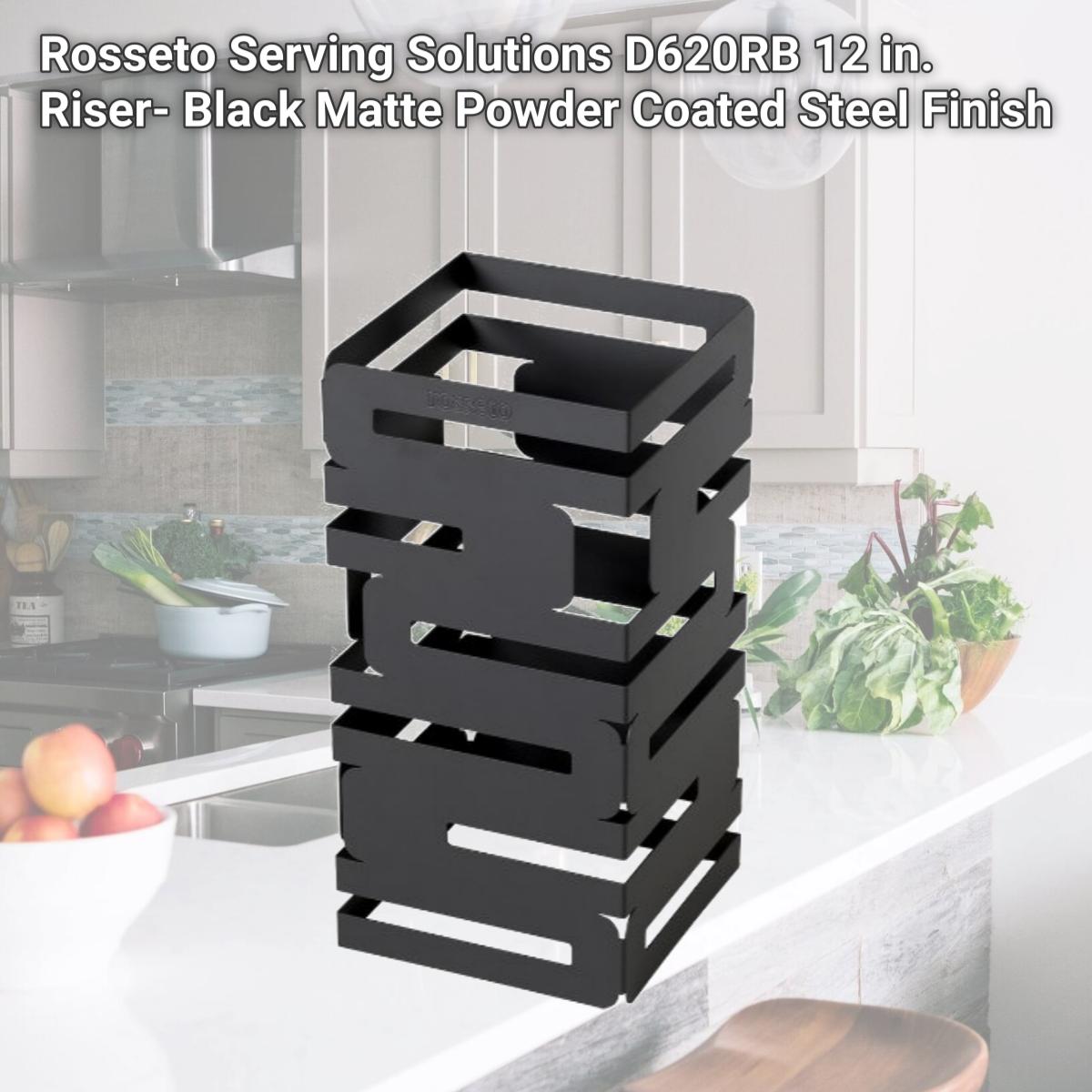 Picture of Rosseto Serving Solutions D620RB 12 in. Riser- Black Matte Powder Coated Steel Finish
