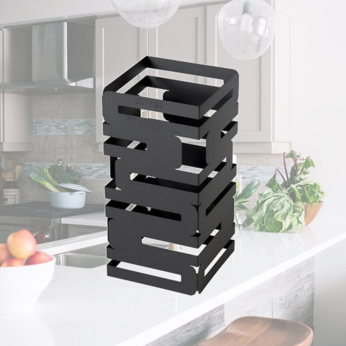 Picture of Rosseto Serving Solutions D620RB 12 in. Riser- Black Matte Powder Coated Steel Finish