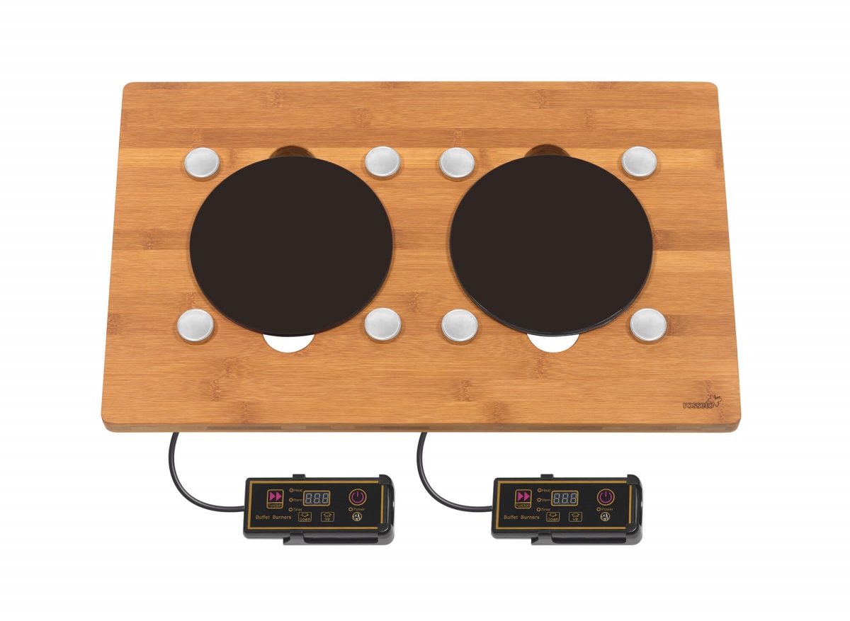 Rosseto Bp007 Multi Chef Double Induction Bamboo Surface With 8 Magnets