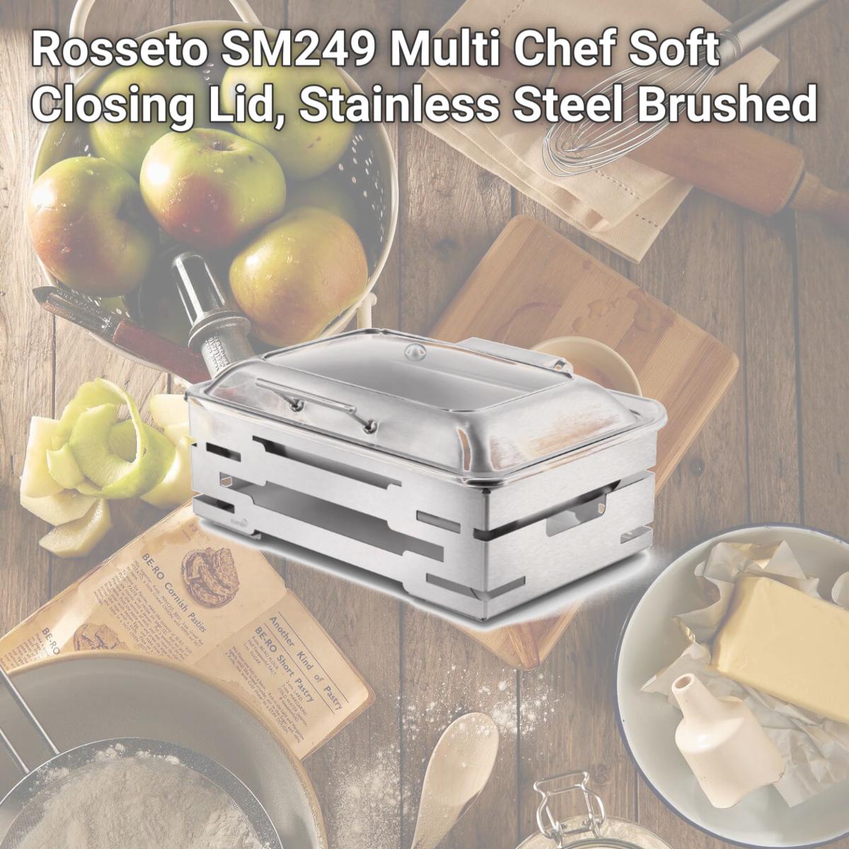 Picture of Rosseto SM249 Multi Chef Soft Closing Lid, Stainless Steel Brushed