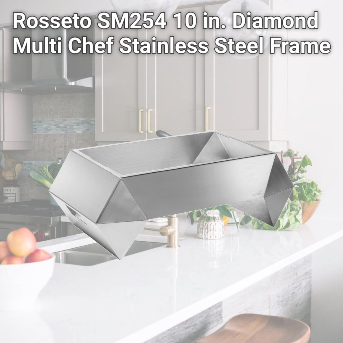 Picture of Rosseto SM254 10 in. Diamond Multi Chef Stainless Steel Frame