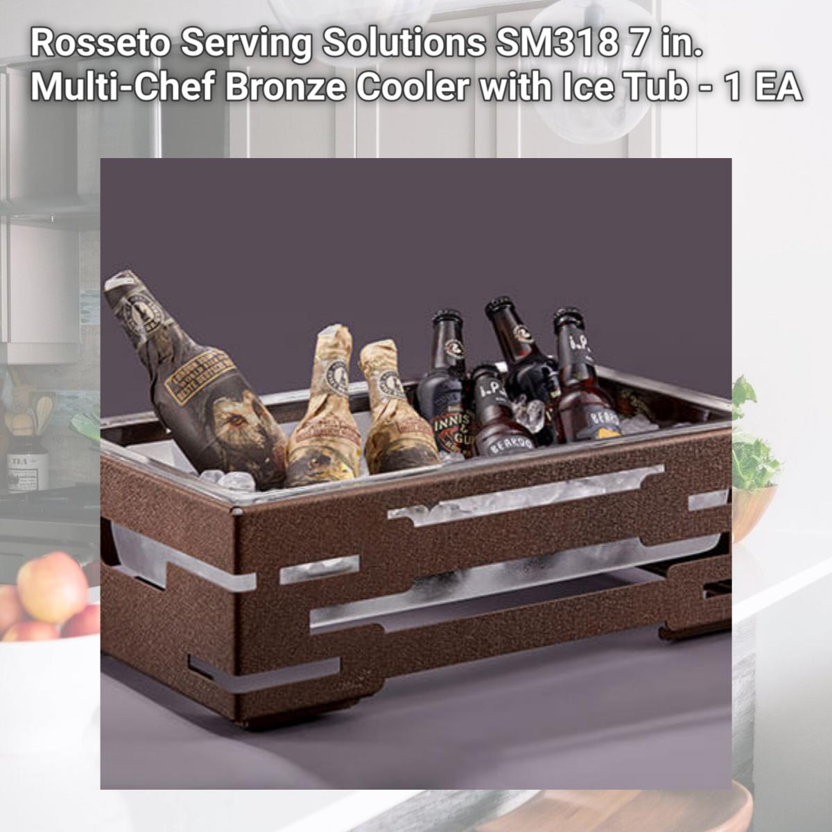 Picture of Rosseto Serving Solutions SM318 7 in. Multi-Chef Bronze Cooler with Ice Tub - 1 EA