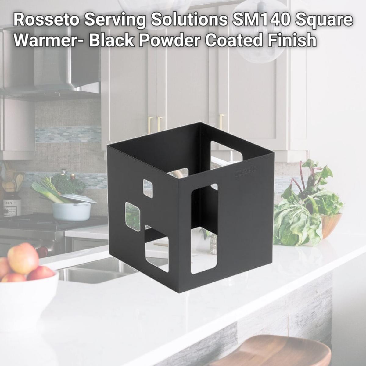 Picture of Rosseto Serving Solutions SM140 Square Warmer- Black Powder Coated Finish