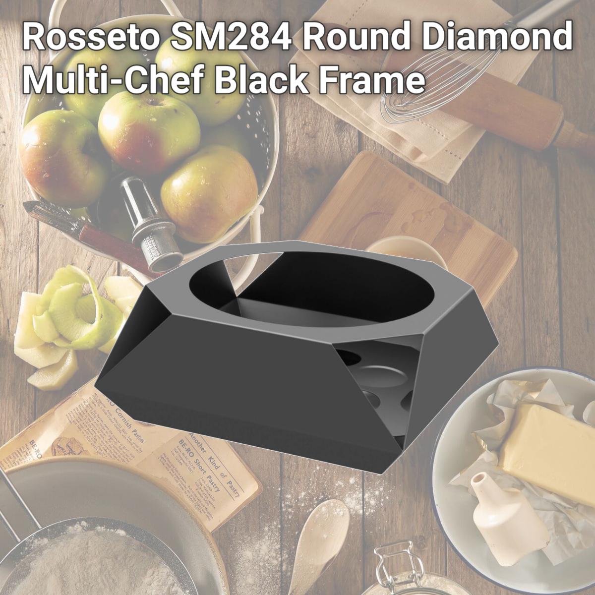 Picture of Rosseto SM284 Round Diamond Multi-Chef Black Frame