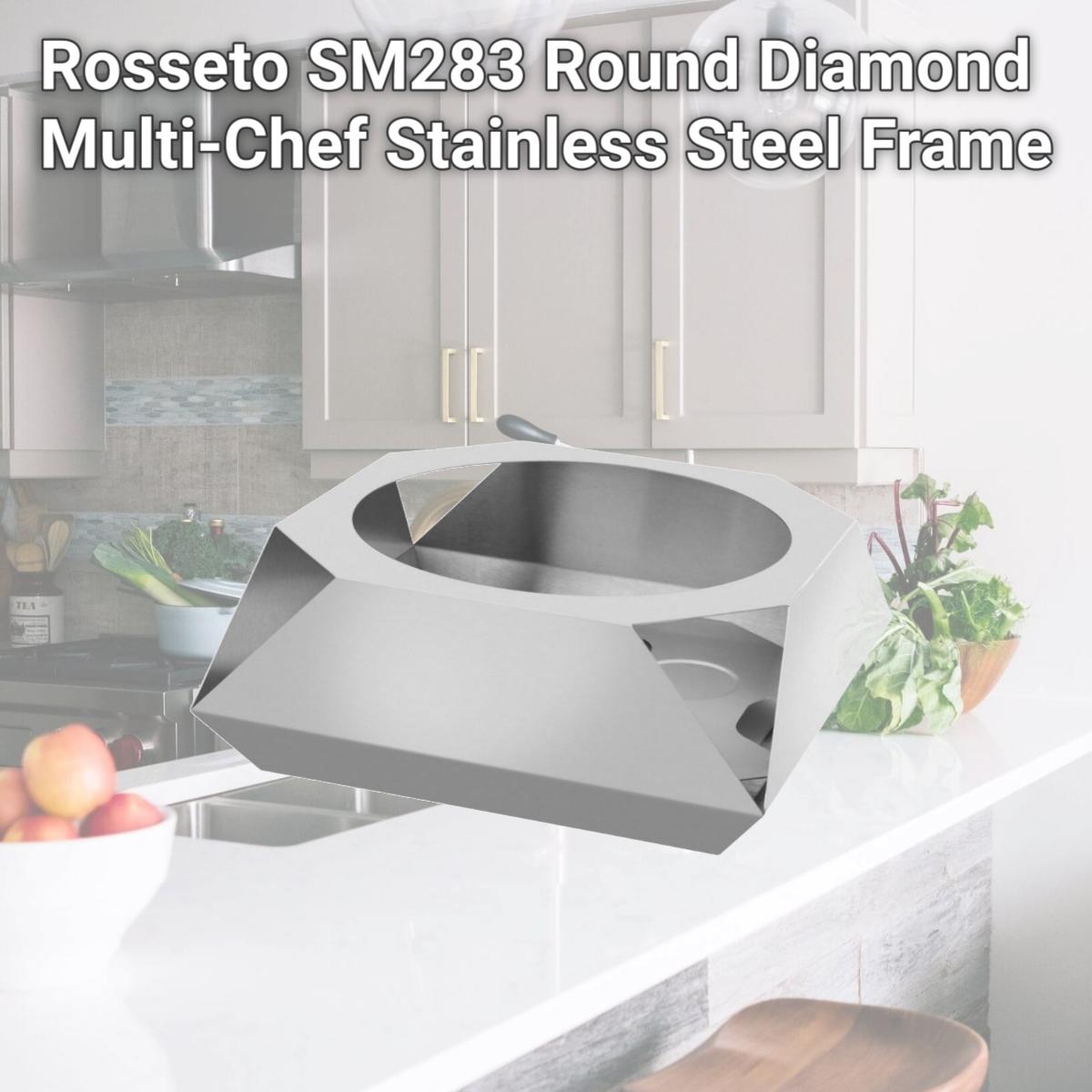 Picture of Rosseto SM283 Round Diamond Multi-Chef Stainless Steel Frame