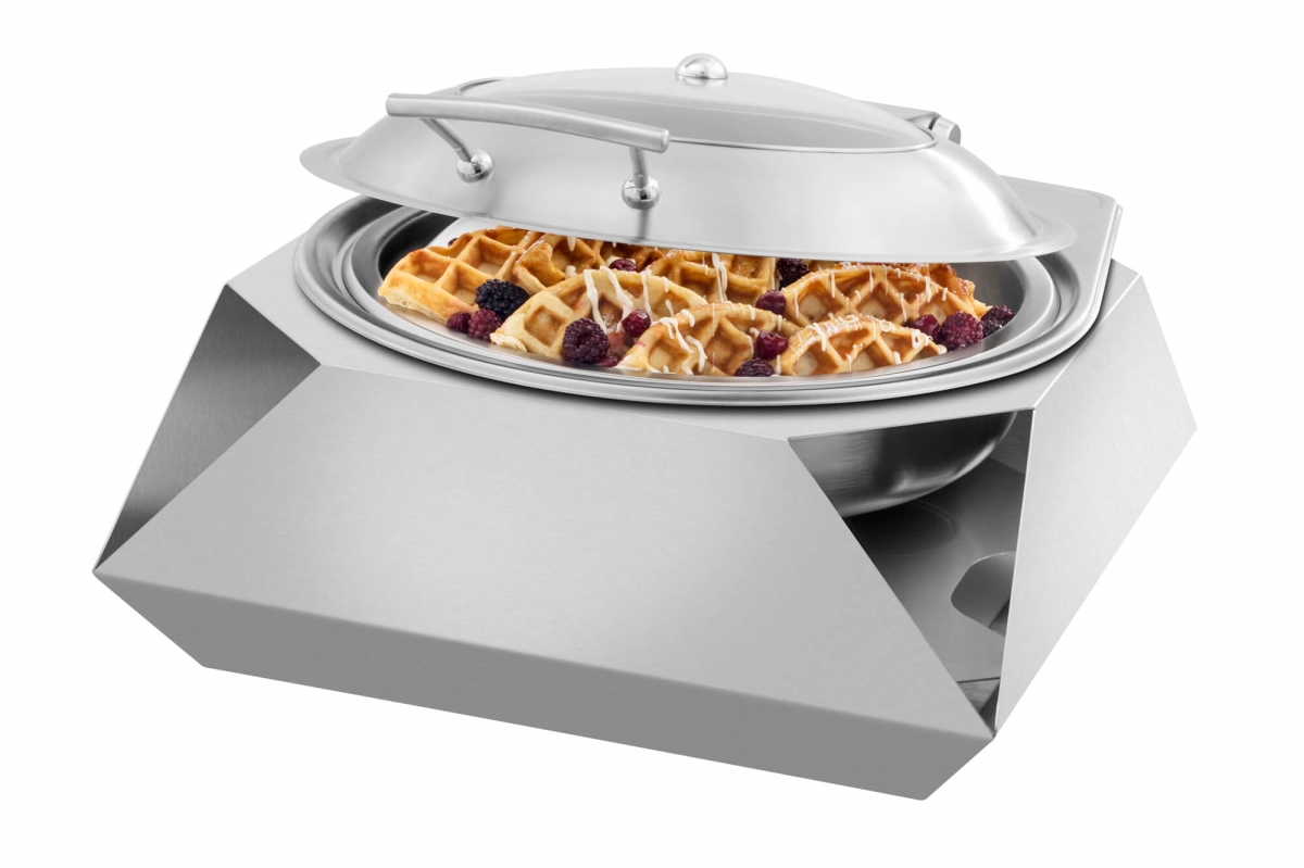 Rosseto Sk049 Round Diamond Multi-chef Stainless Steel Frame With Soft Closing Lid - 2 Piece