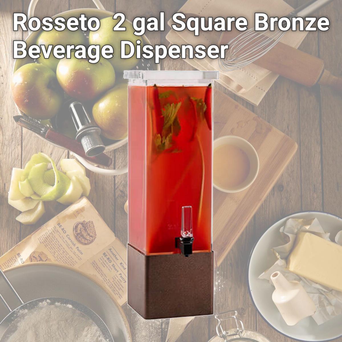 Picture of Rosseto LD173 2 gal Square Bronze Beverage Dispenser