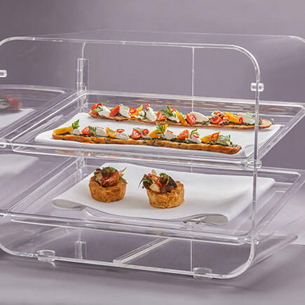 Rosseto Bd145 Lucid Large Square Bakery Box With 2 Trays - 18.5 X 15 X 15 In.