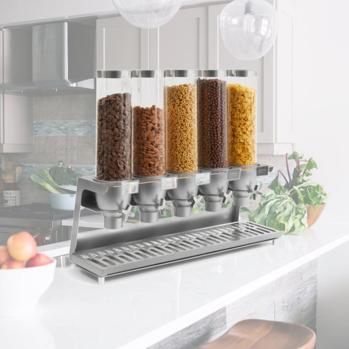 Picture of Rosseto EZ558 1.3 gal EZ-SERV X5 Dispenser with Stainless Steel Tray, 32 x 11.1 x 26.3 in.
