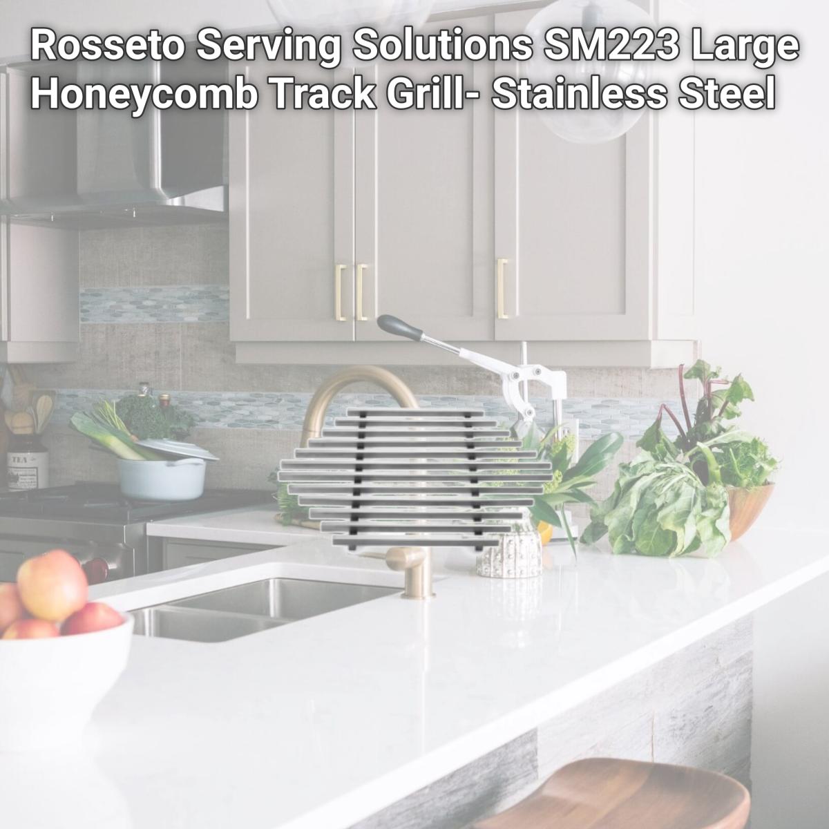 Picture of Rosseto Serving Solutions SM223 Large Honeycomb Track Grill- Stainless Steel