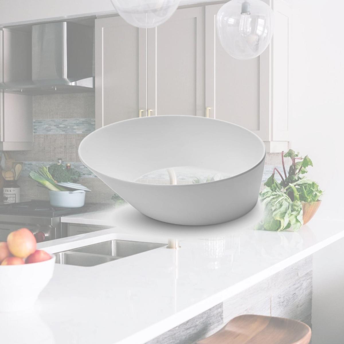 Picture of Rosseto MEL016 Large Round Melamine Bowl, White - 3 Piece