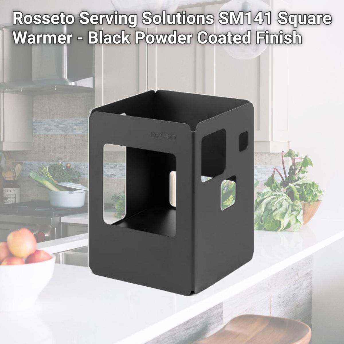 Picture of Rosseto Serving Solutions SM141 Square Warmer - Black Powder Coated Finish
