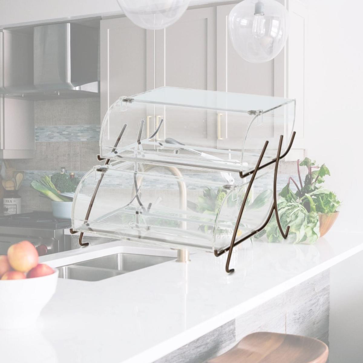 Picture of Rosseto BK022 2-Tier with Bronze Wire Frame Bakery Case