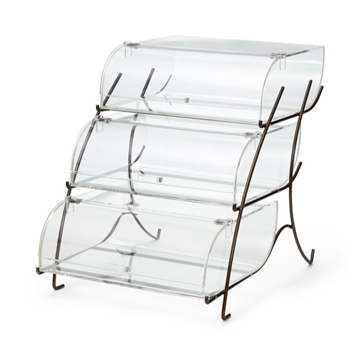 Rosseto Bk023 3-tier With Bronze Wire Frame Bakery Case