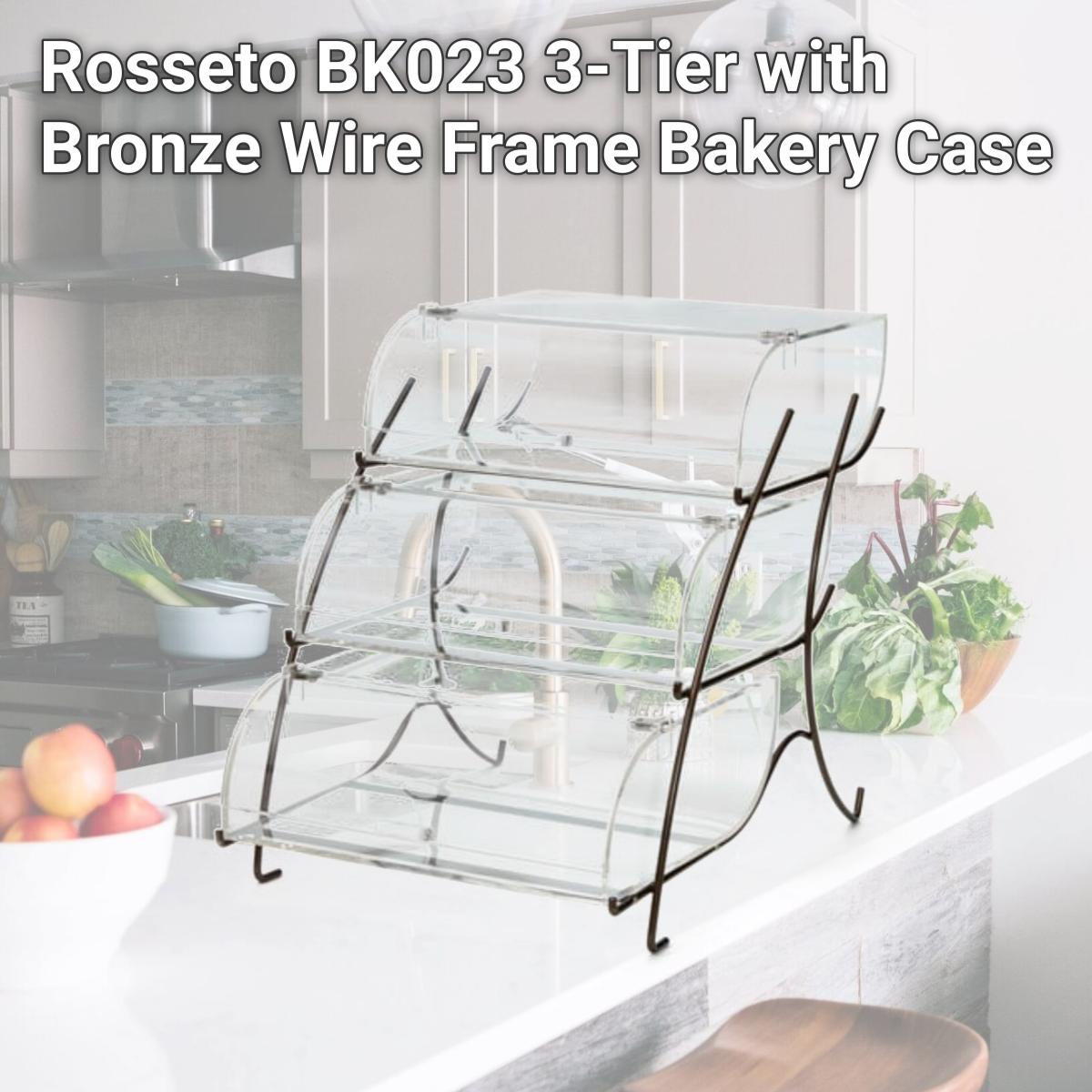 Picture of Rosseto BK023 3-Tier with Bronze Wire Frame Bakery Case