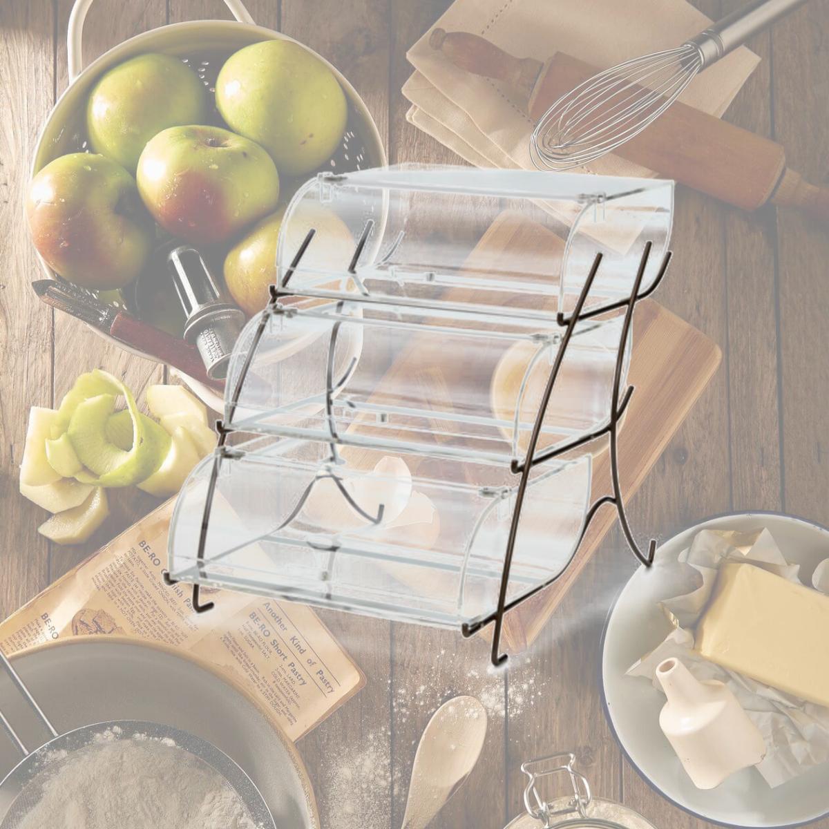 Picture of Rosseto BK023 3-Tier with Bronze Wire Frame Bakery Case