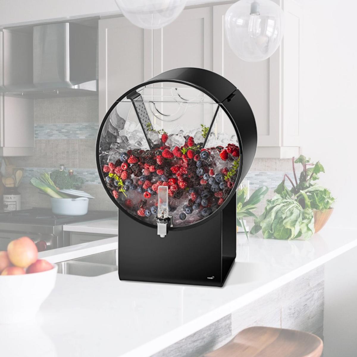 Picture of Rosseto LD183 5 gal Acrylic Beverage Dispenser Lucid Barrel, Black