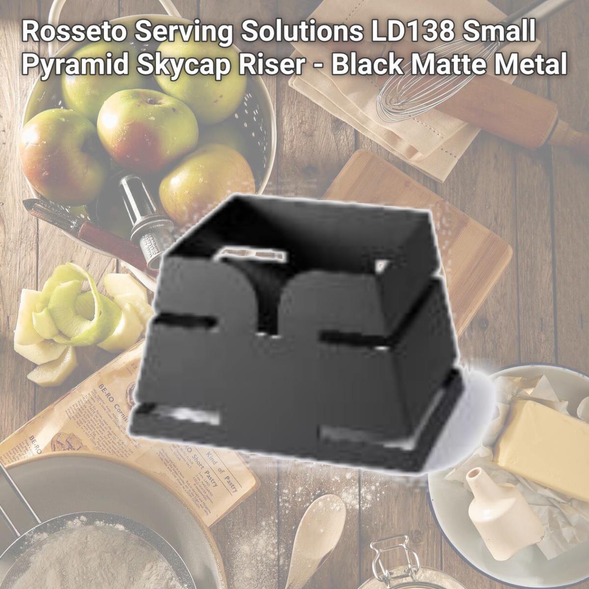 Picture of Rosseto Serving Solutions LD138 Small Pyramid Skycap Riser - Black Matte Metal