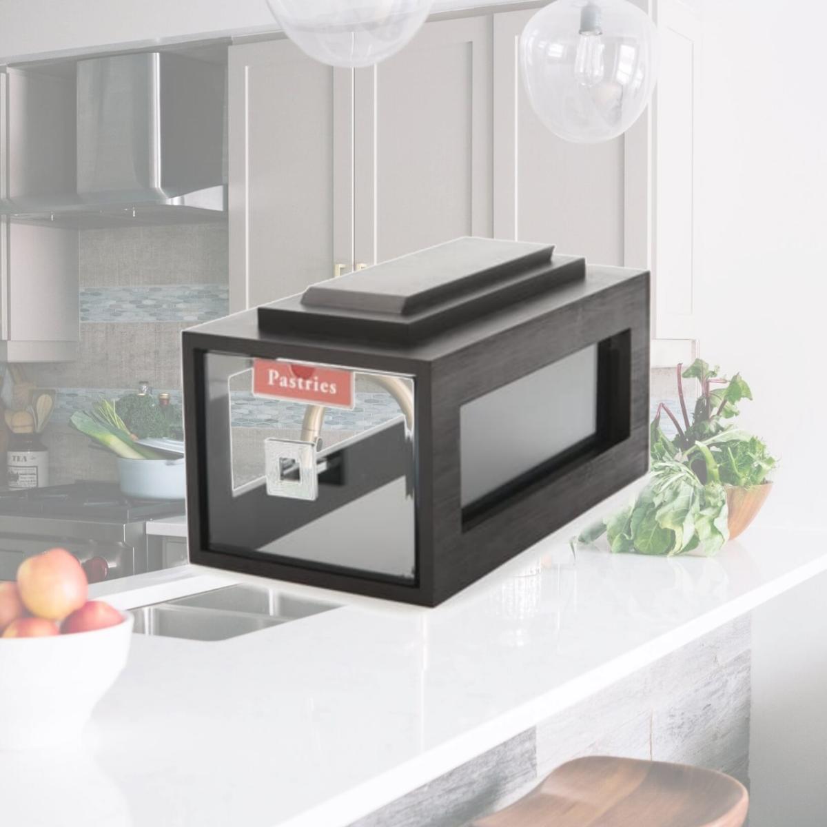 Picture of Rosseto Serving Solutions BD111 Small Black Matte Acrylic Drawer- Bakery Building Block