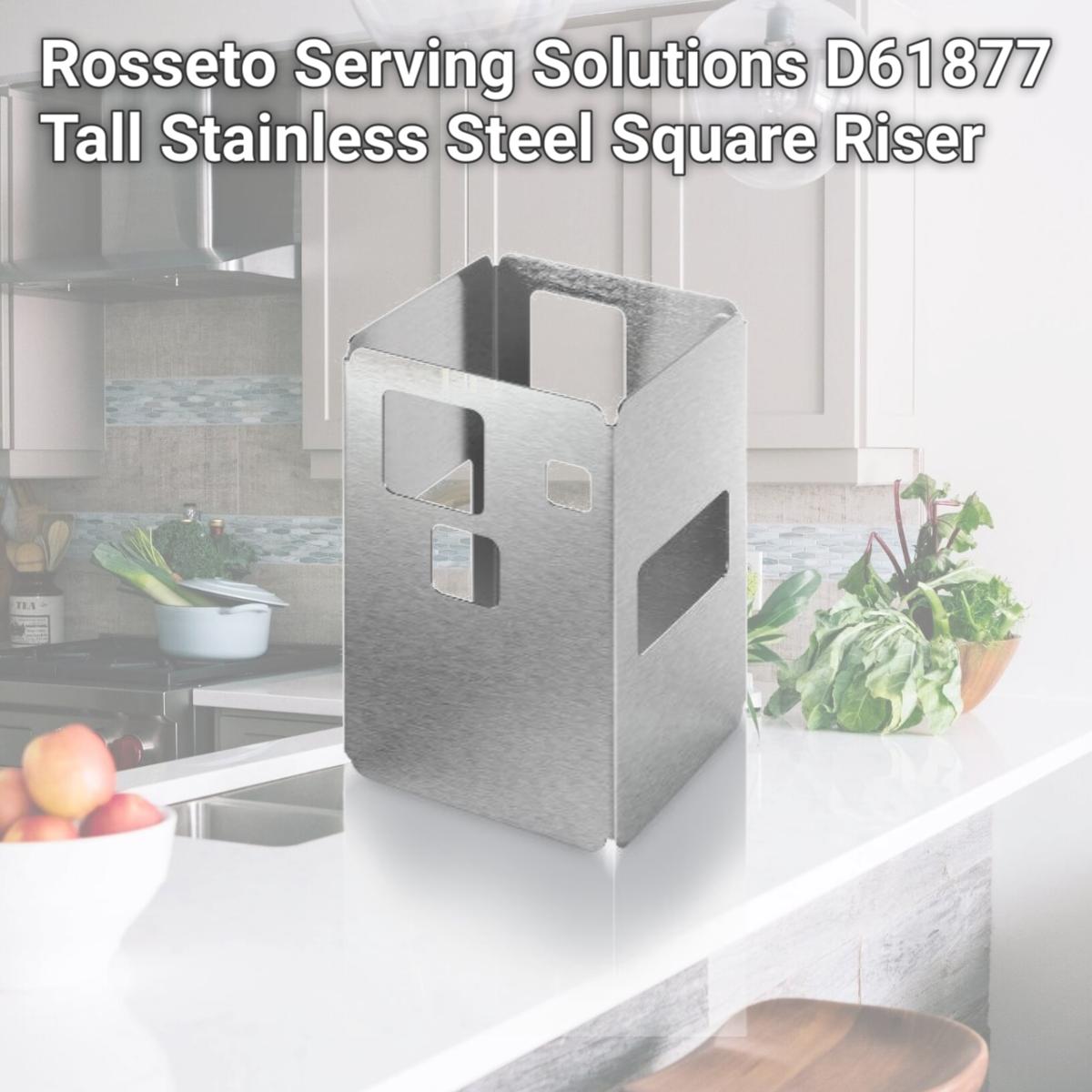 Picture of Rosseto Serving Solutions D61877 Tall Stainless Steel Square Riser