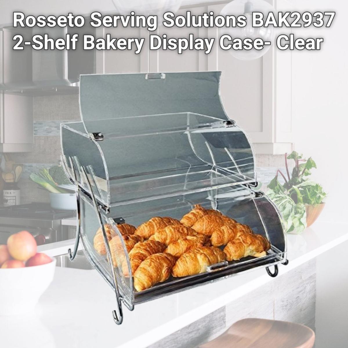 Picture of Rosseto Serving Solutions BAK2937 2-Shelf Bakery Display Case- Clear