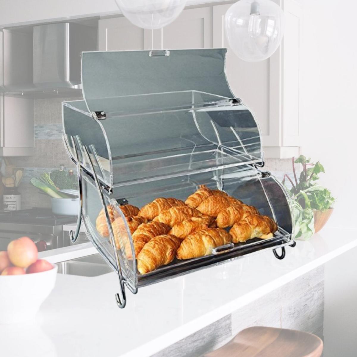 Picture of Rosseto Serving Solutions BAK2937 2-Shelf Bakery Display Case- Clear