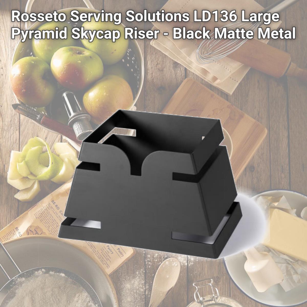 Picture of Rosseto Serving Solutions LD136 Large Pyramid Skycap Riser - Black Matte Metal