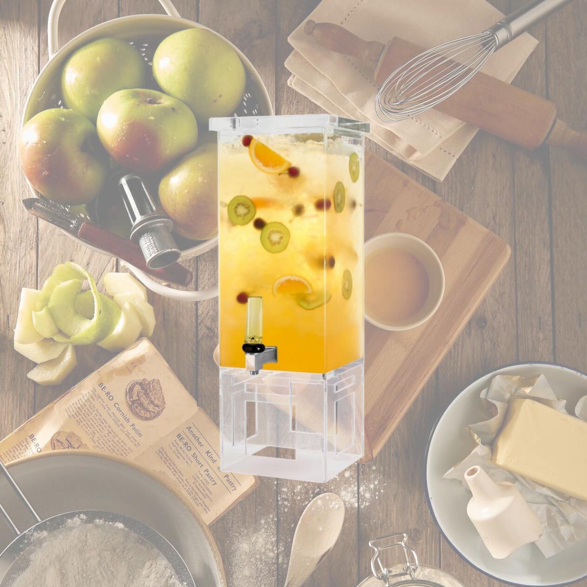 Picture of Rosseto LD194 3 gal Square Clear Acrylic Base Beverage Dispenser