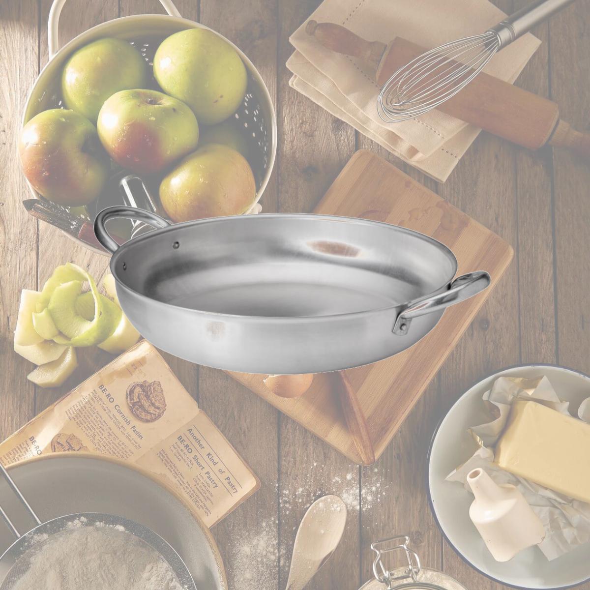 Picture of Rosseto CW14 6 qt. 14.25 in. Cook lite Aluminum Skillet with 2 Handles, Silver