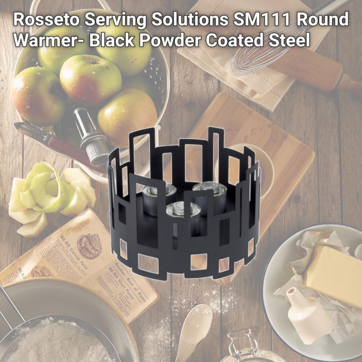 Picture of Rosseto Serving Solutions SM111 Round Warmer- Black Powder Coated Steel