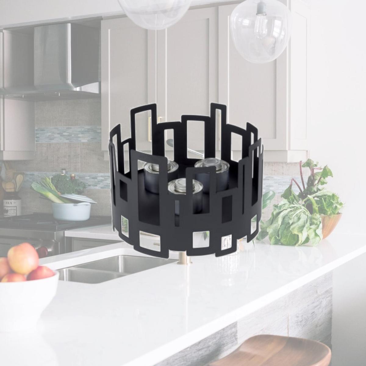Picture of Rosseto Serving Solutions SM111 Round Warmer- Black Powder Coated Steel
