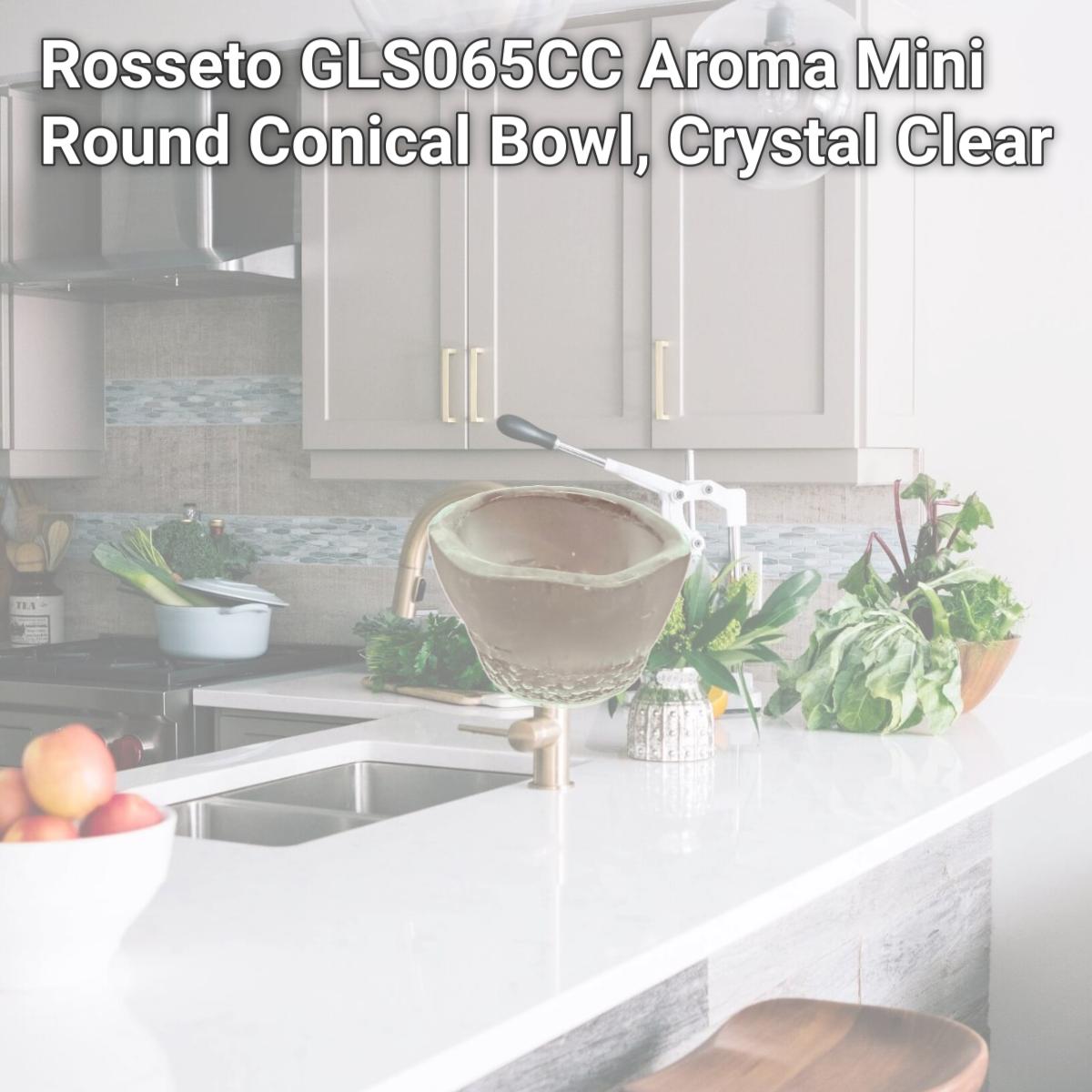 Picture of Rosseto GLS065CC Aroma Mini Round Conical Bowl, Crystal Clear