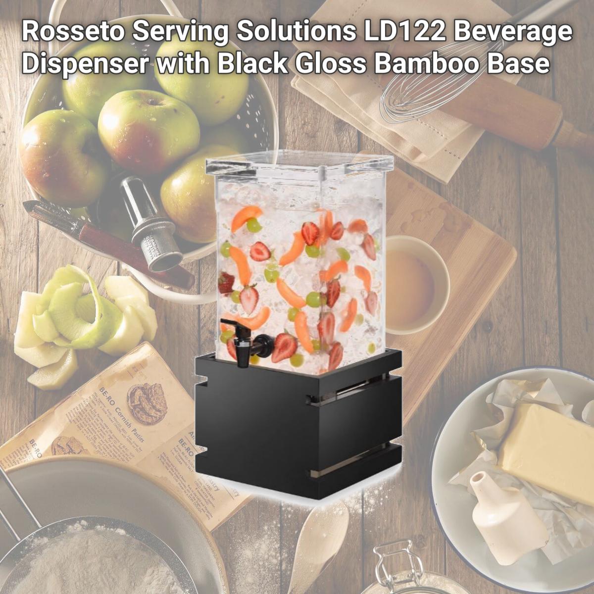 Picture of Rosseto Serving Solutions LD122 Beverage Dispenser with Black Gloss Bamboo Base
