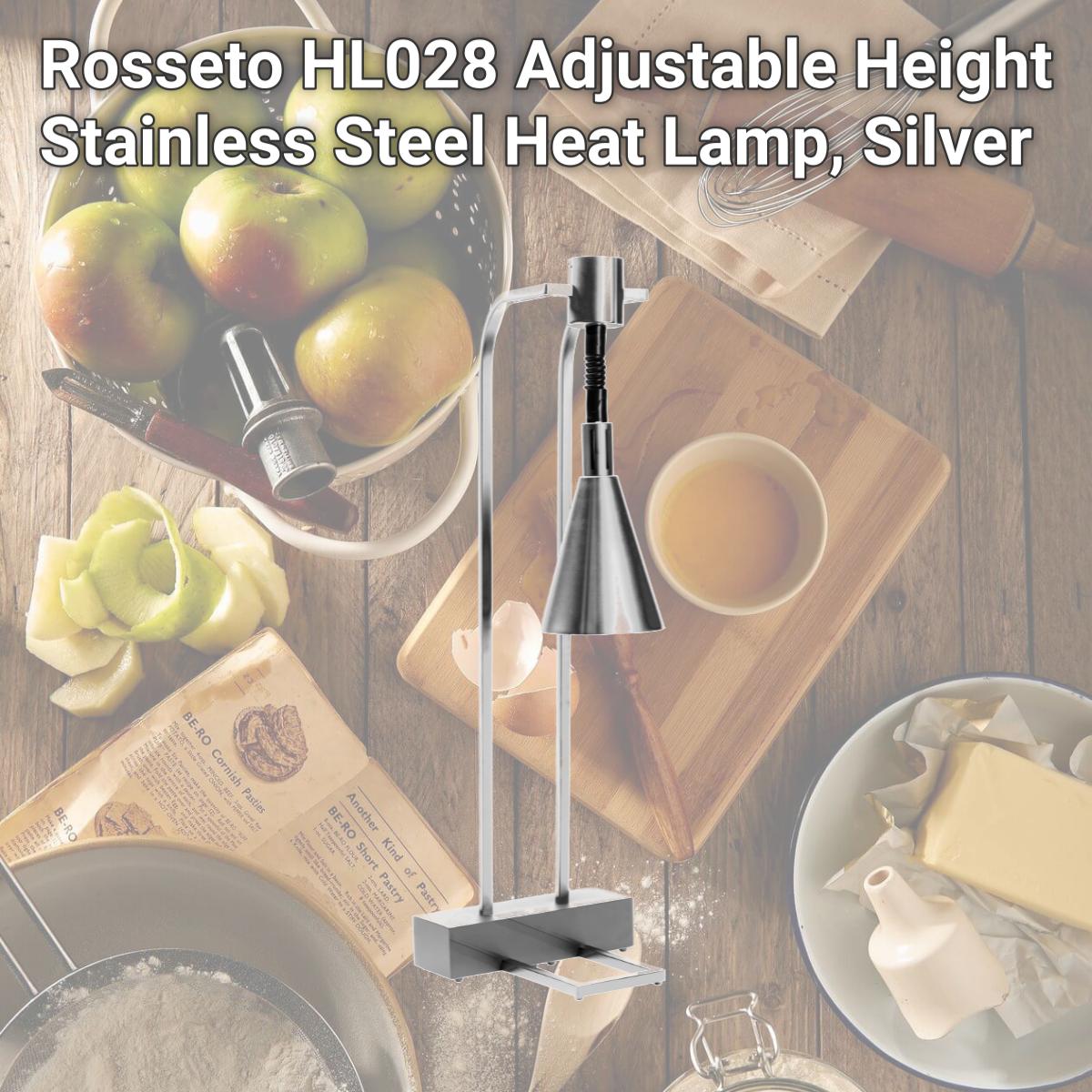 Picture of Rosseto HL028 Adjustable Height Stainless Steel Heat Lamp, Silver