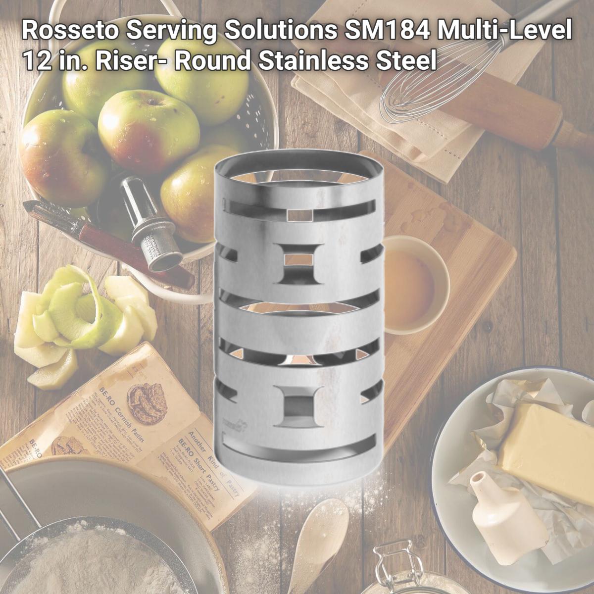 Picture of Rosseto Serving Solutions SM184 Multi-Level 12 in. Riser- Round Stainless Steel