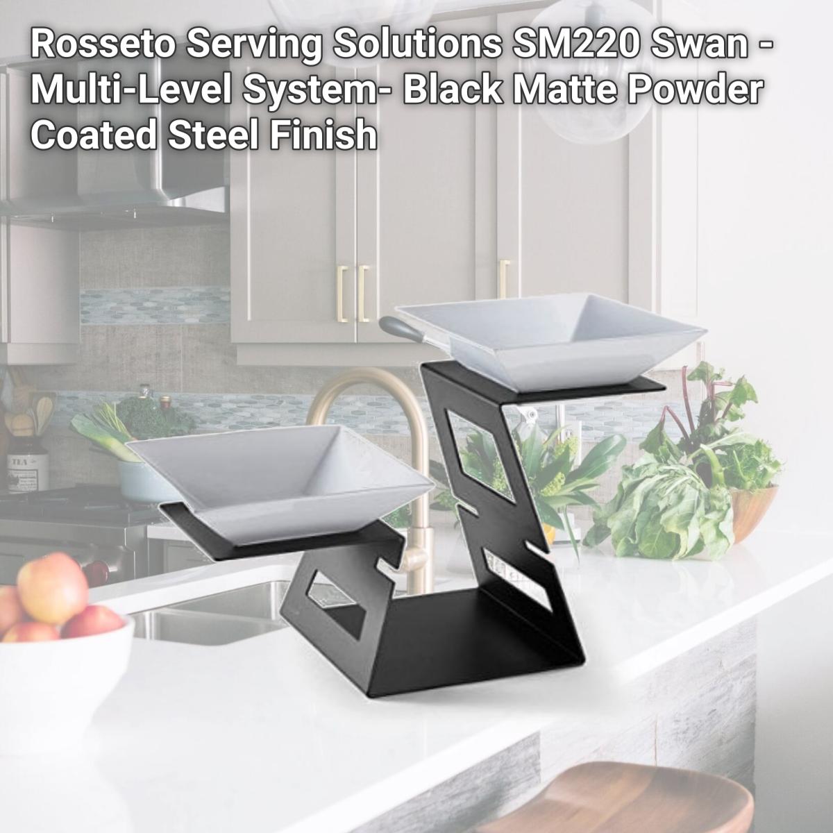 Picture of Rosseto Serving Solutions SM220 Swan - Multi-Level System- Black Matte Powder Coated Steel Finish
