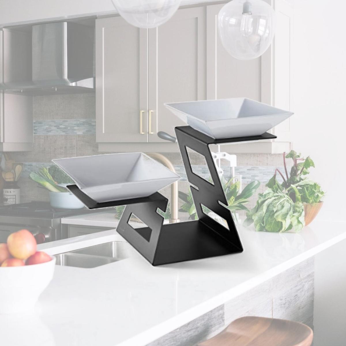 Picture of Rosseto Serving Solutions SM220 Swan - Multi-Level System- Black Matte Powder Coated Steel Finish