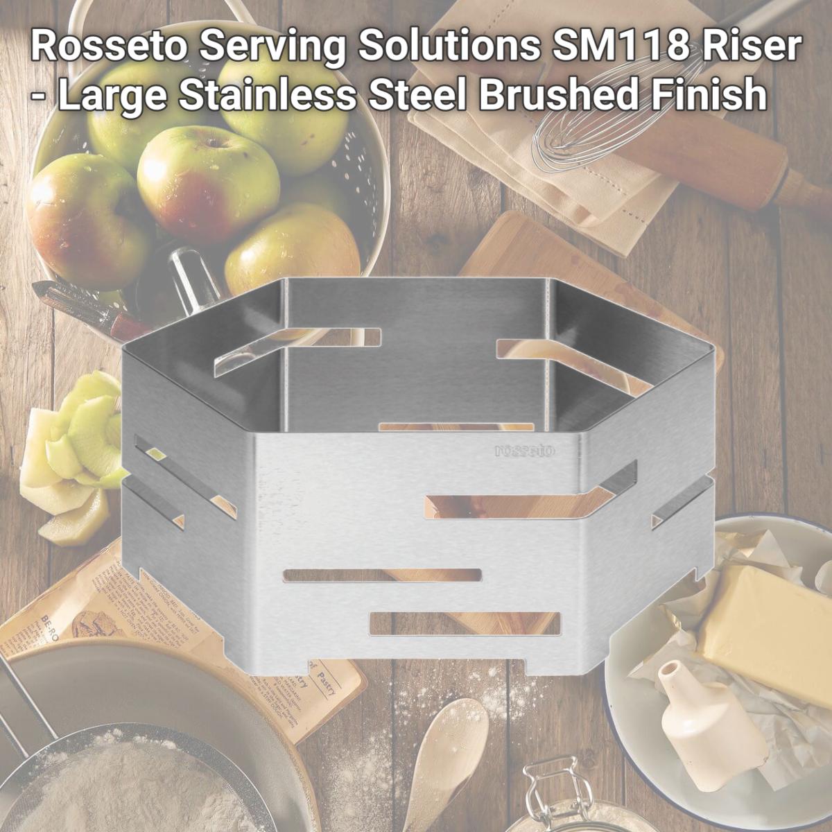 Picture of Rosseto Serving Solutions SM118 Riser - Large Stainless Steel Brushed Finish