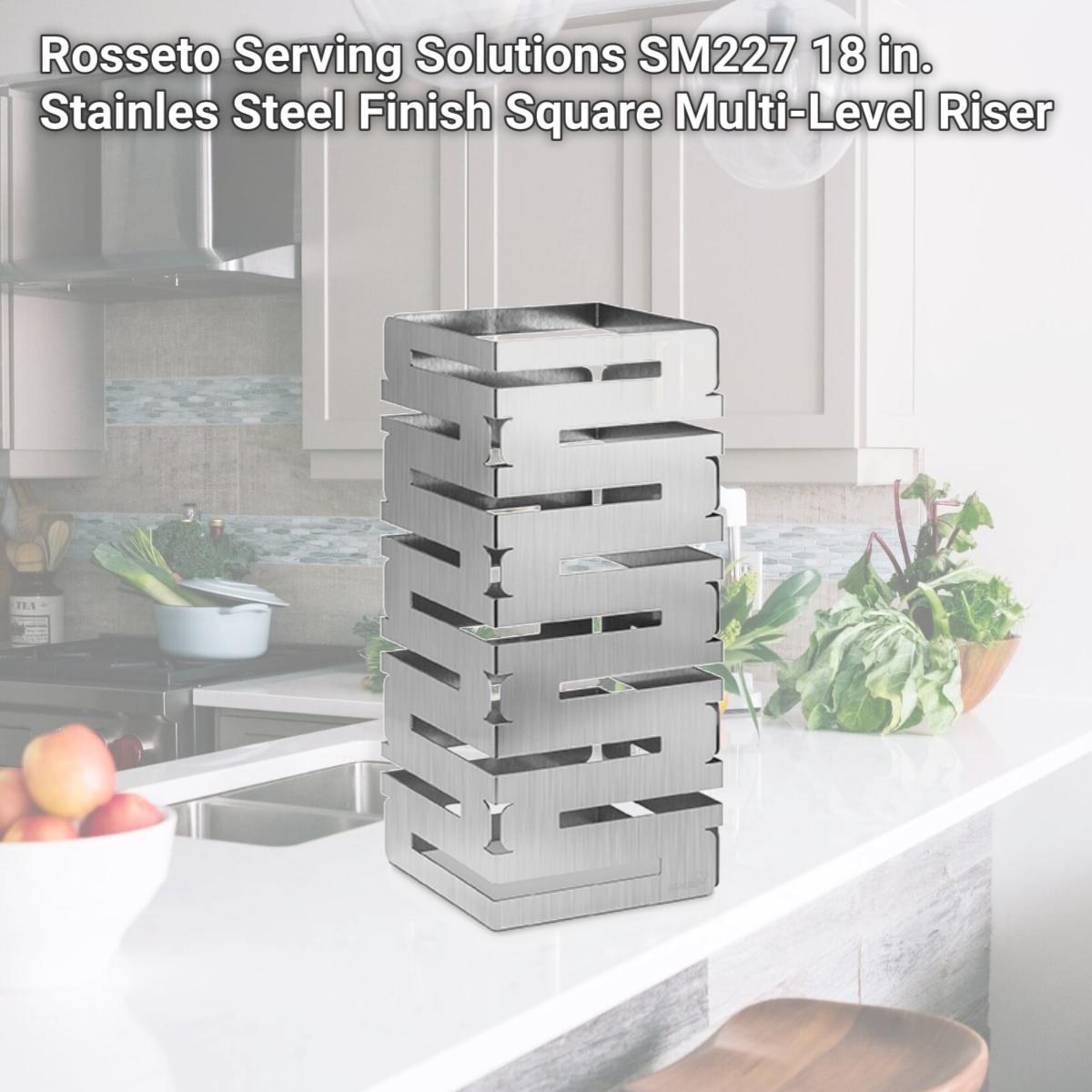Picture of Rosseto Serving Solutions SM227 18 in. Stainles Steel Finish Square Multi-Level Riser