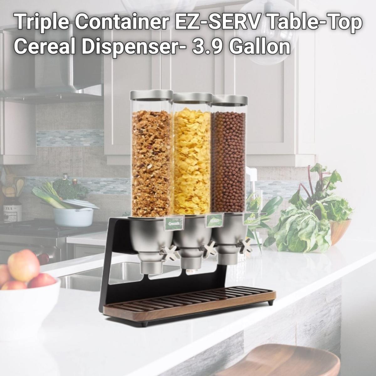 Picture of Rosseto Serving Solutions EZ520 Triple Container EZ-SERV Table-Top Cereal Dispenser- 3.9 Gallon