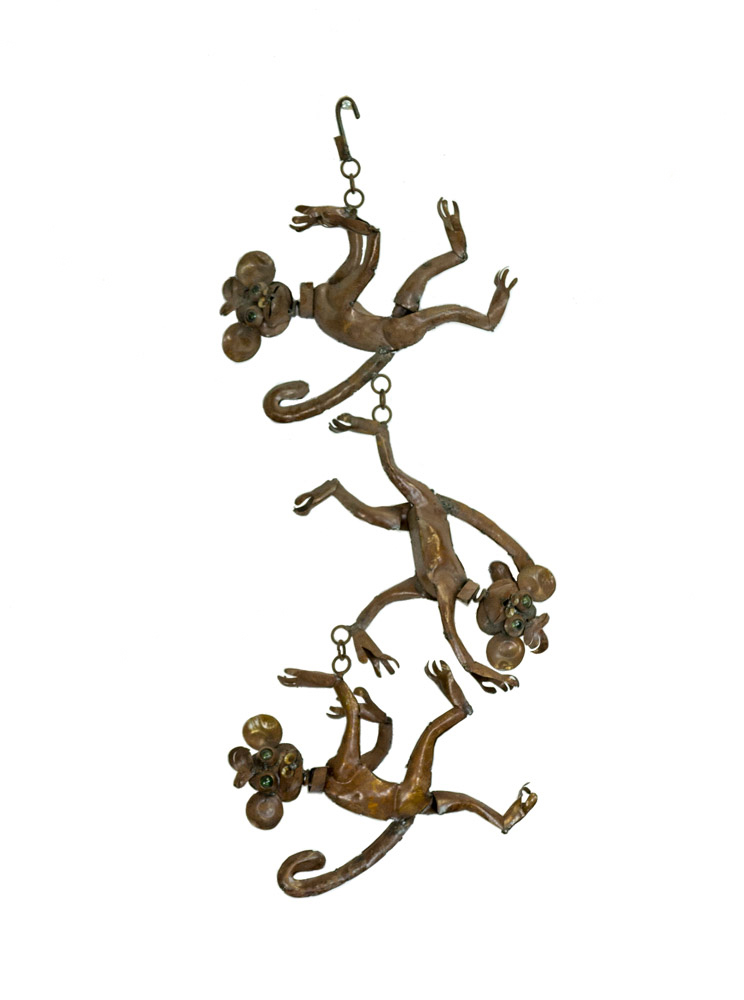 100344 String Of Hanging Monkeys Figurine