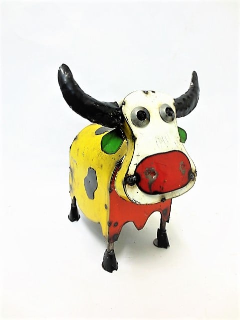 100524 Colorful Cow Yard Art - Mini