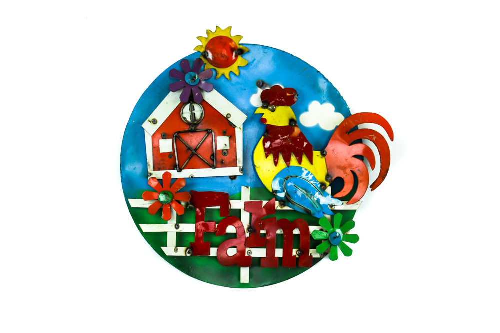 100562 Farm Barn & Rooster Sign