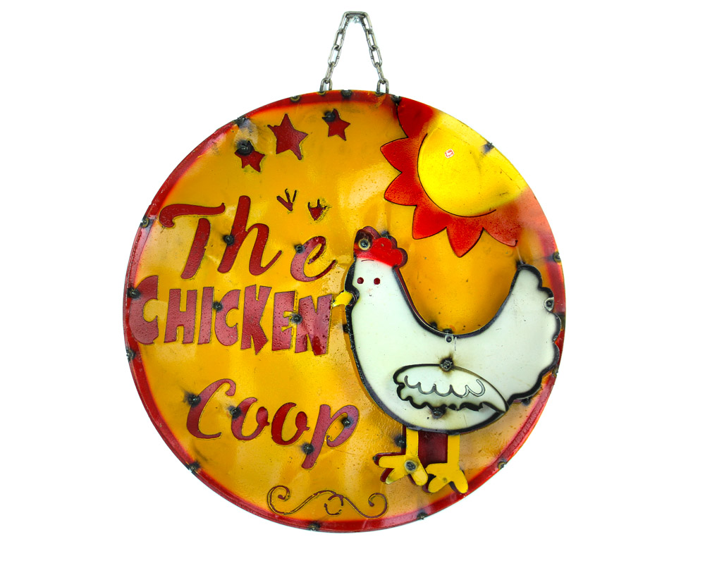 100826 Chicken Coop Round Sign